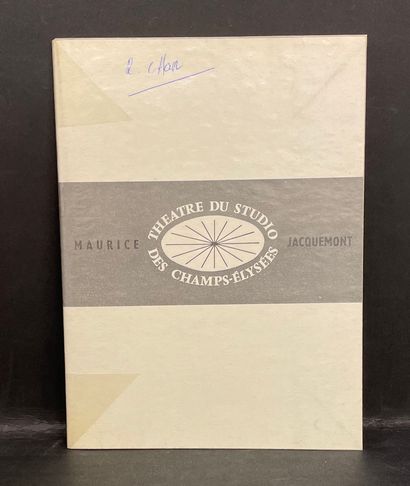 CHAR.- "莫里斯-雅克蒙和雅克-吉美公司推出了雷内-夏尔的《水的阳光》。方案。P., Studio des Champs-Elysées, 1967, in-12...