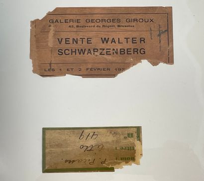 PICASSO (Pablo). "女人和孩子"（1923年）。13/50，用铅笔签名，装在白色垫子和木框里。出处：Walter Schwarzenberg拍卖会，Galerie...