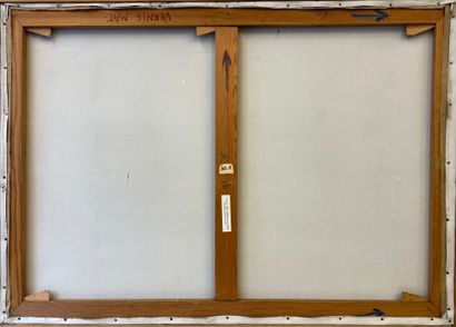 CLUYSENAAR (John). "构成"。布面油画，左下角有签名，装在木框中。框架尺寸：67 x 93,5厘米；主题：65 x 91厘米。