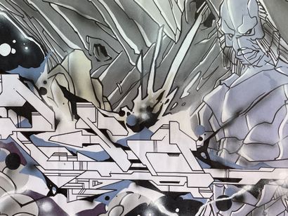 null SINERO. "Silver Surfer" (2009). Offset in color on glossy paper, just. 29/150,...