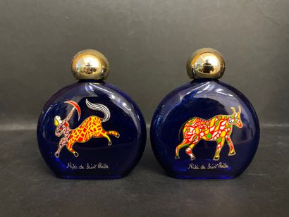 SAINT-PHALLE (Niki de). "Signs of the Zodiac". Set of 4 bottles of eau de toilette...