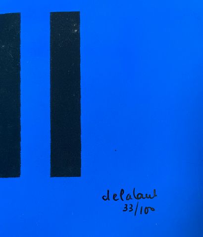 DELAHAUT (Jo). 无题》（1956年）。双色绢画，印在结实的纸上，用黑笔注明日期和签名。限量发行150份。尺寸：49 x 34厘米（左下角有折痕）（...