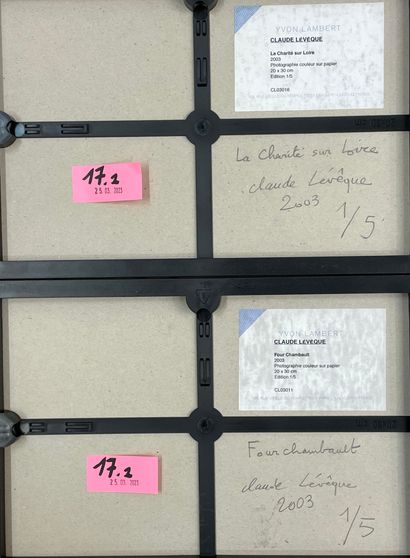 null LEVÊQUE (Claude). "Fourchambault" (2003) et "La Charité-sur-Loire" (2003). Réunion...