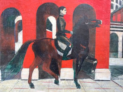 SALKIN (Emile). "The Tarquin" (1949).油画，日期和签名在右边的上部，装在一个木框里。框架尺寸：145 x 114厘米；主题：121...
