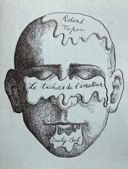 TOPOR (Roland). "Le Tachier de l'amateur". Lithographie en noir, just. H.C. et signée...