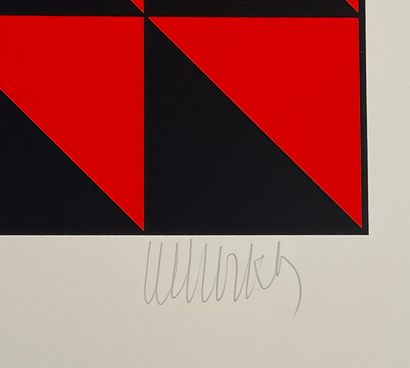 VERSTOCKT (Mark). Untitled. Serigraph printed on glossy paper, just. 28/200 and signed...