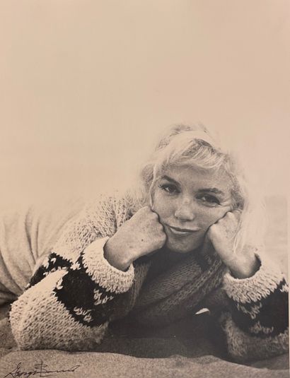 null BARRIS (Georges). "Marilyn" (1987). Tirage signé au feutre noir. Cachet du photographe...