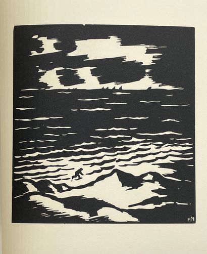 MASEREEL (Frans). The Mermaid. Twenty-eight woodcuts. P., Vorms, 1932, small 4°,...