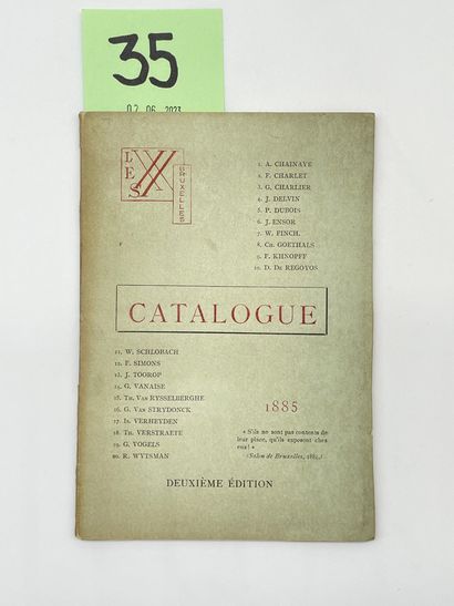 [Les XX]. [Catalogue de la IIe exposition des XX]. Brux., O. Maus (Impr. Felix Callewaert...