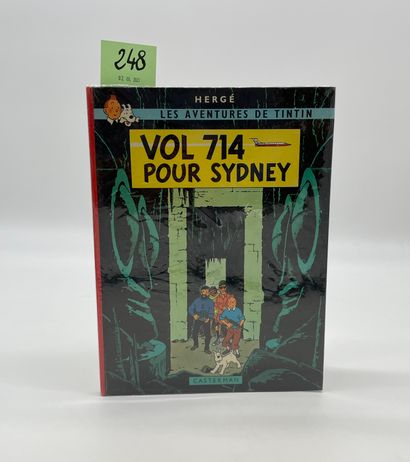 HERGE. 丁丁历险记》（The Adventures of Tintin）。飞往悉尼的714航班。图尔奈，卡斯特曼，1968年，4°，出版商的精装书，印刷的...