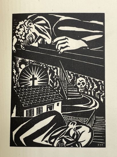 MASEREEL.- BARBUSSE (Henri). Some corners of the heart. Prose. With 24 woodcuts drawn...