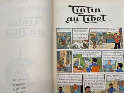 HERGE. 丁丁历险记》（The Adventures of Tintin）。丁丁在西藏。图尔奈，卡斯特曼，1960年，4开本，出版商精装本，红色书脊，第4版...