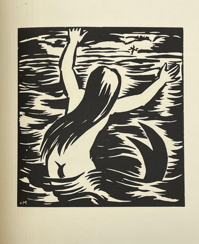 MASEREEL (Frans). La Sirène. Vingt-huit bois gravés. P., Vorms, 1932, petit 4°, 28...