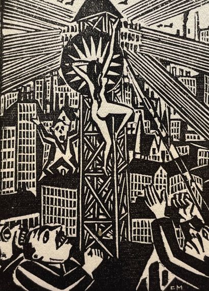 MASEREEL (Frans). Idea. His birth, his life, his death. 83 pictures, drawn and woodcut...