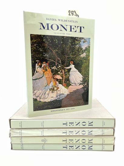 null Monet - Wildenstein (D.).Claude Monet.传记和目录。该书的第一部分是关于莫奈的绘画。第一卷。1840-1881。第二卷。1882-1886。第三卷。1887-1998。第四卷。1889-1926。第五卷。绘画、素描、粉彩画的补充。索引。P.，La...