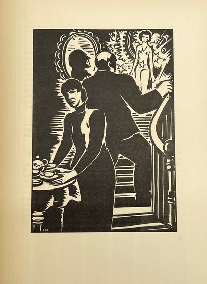 MASEREEL.- TEIRLINCK (Herman). 属于男人的世界。Met houtsneden van Frans Masereel.安特卫普，De...