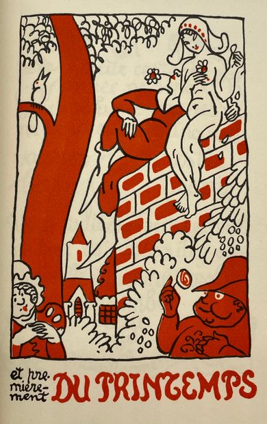 RABELAIS (François). 一年中的四个季节。吕西安-拉弗热的图像。P., Eugène Rey, (1923), in-12, br. with...