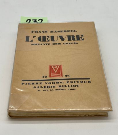 MASEREEL (Frans). L'Oeuvre. Soixante bois gravés. P., Pierre Vorms, 1928, in-12,...