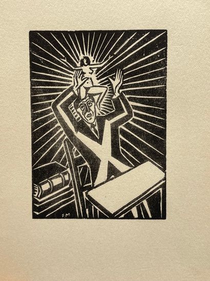 MASEREEL (Frans). Idea. His birth, his life, his death. 83 pictures, drawn and woodcut...