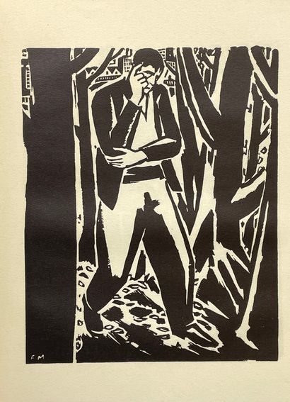 MASEREEL.- ROLLAND (Romain). 利鲁里。根据Frans Masereel的木刻画绘制的插图。P., Ollendorff, 1919,...