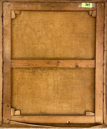 CANNEEL (Marcel). "普罗旺斯之景"。布面油画，左下角有签名，装在一个木框里。框架尺寸：65 x 55厘米；主题：59 x 49厘米（材料略有损...