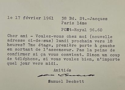 BECKETT (Samuel) (1906-1989) est un écrivain,...