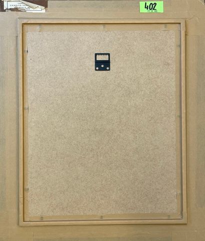 MASUI (Paul Auguste). "Vue provençale"。油画，右下角有签名，装在镀金的木框里。框架尺寸：53 x 45厘米；主题：39.5...