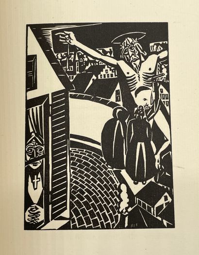 MASEREEL.- BARBUSSE (Henri). Some corners of the heart. Prose. With 24 woodcuts drawn...