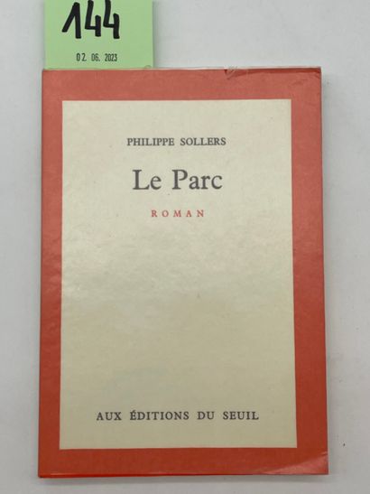 SOLLERS (Philippe). Le Parc.P., Seuil, 1961, 8°, 155 p., br. uncut (封面下角有轻微的角状折痕)。第一版印刷了165份，1/110的牛皮纸pur...