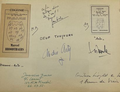 null Galerie Cogeime - Guestbook for the years 1965 to 1967 of the Brussels gallery...