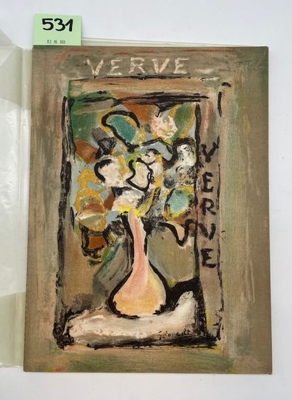 "Verve". N° 4. P., 1940, 4°, 140 p., br., couv. illustrée en lithographie par Georges...
