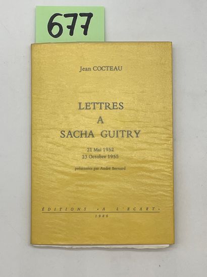 COCTEAU (Jean). 1952年5月21日-1955年10月23日写给萨沙-吉特里的信，由安德烈-伯纳德赠送。P., A L'Ecart, 1986,...