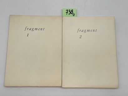 null [MUSIC, SIMA].- "Fragments". Cahiers n° 1 et 2. P., Nouveau Quartier Latin,...