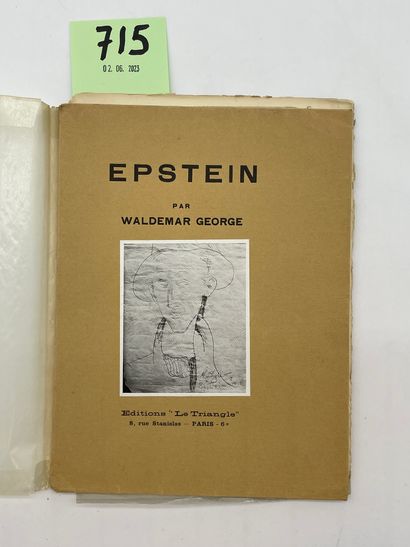 null EPSTEIN.- GEORGE (Waldemar). Epstein. P., Le Triangle, [1932], in-12 à toutes...