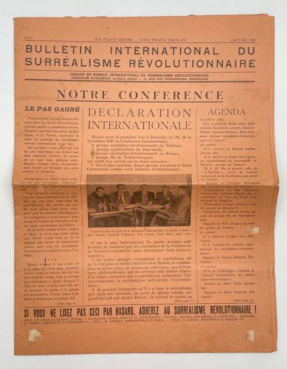Bulletin international du Surréalisme révolutionnaire. Organe du Bureau international...