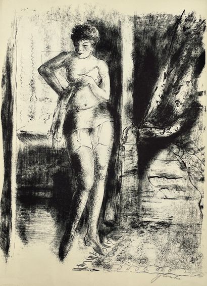 null 格洛特琴科。弗洛伦特-费尔斯赠送的12幅裸体画。P., Editions du Cousin Pons, 1928, in-folio, in sheets,...