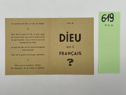 null [BONNEFOY, Yves]. Dieu est-il français ? [Paris], LRLN [La Révolution de La...