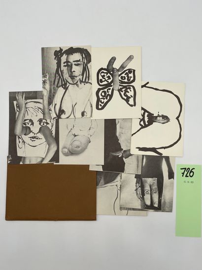 null 菲利欧（罗伯特）、斯波里（丹尼尔）和托波尔（罗兰）。怪兽是无害的。纽约，Fluxus，Implosion分部，G. Maciunas，1967年，22张黑白印刷的明信片，装在一个棕色空白信封中。第一版。艺术家们最初的想法是用图画创作一本书，而George...