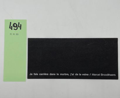 Carton d'invitation pour l'exposition d'Emile...