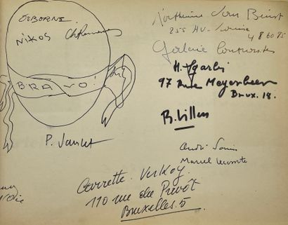 null Galerie Cogeime - Guestbook for the years 1965 to 1967 of the Brussels gallery...