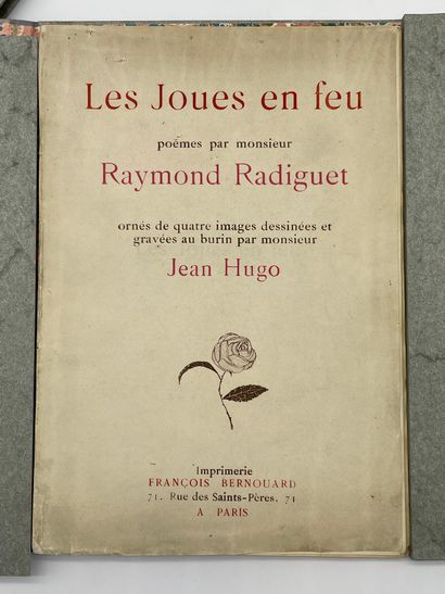 RADIGUET (Raymond). Les Joues en feu. Poèmes par monsieur Raymond Radiguet ornés...