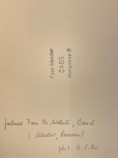 null [MAILLOL].- METTLER (K.). "Pomone à la tunique". Réunion de 2 tirages argentiques...