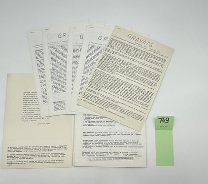 "Gravats". 唯一的每周出版物，价格不固定。第1至13期+1962年6月25日的问题和1962年9月13日的第0期，连同介绍小册子。Brux, Jean-Michel...