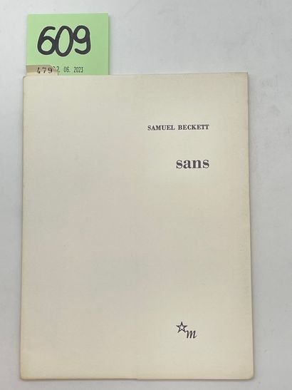 BECKETT (Samuel). Sans. P., Editions de Minuit, 1969, in-12, br., couv. rempl., non...