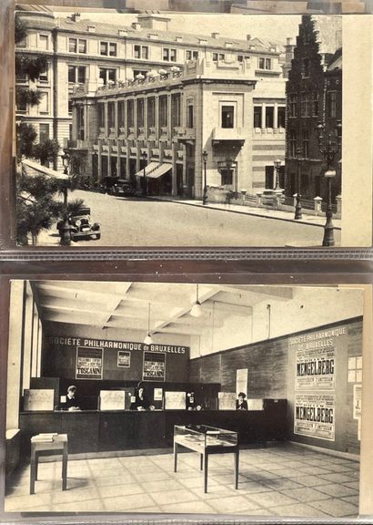 null 石头（归属于萨沙）。"布鲁塞尔美术宫"（约1930年）。套装的26张明信片，描绘了布鲁塞尔的美术宫，大概是在1930年。