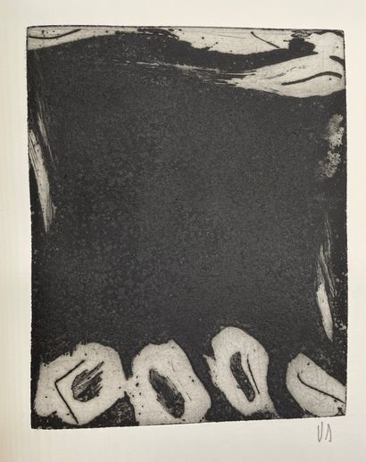 null DEBRE - BUTOR (Michel).Sous le noir [五幅版画] Olivier Debré的作品。[巴黎]，Éditions Zoé...