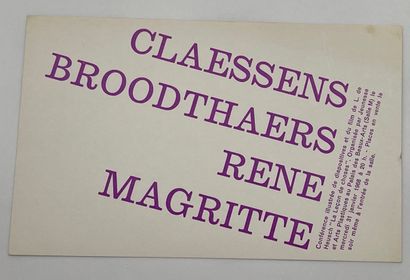 null "Claessens / Broodthaers / René Magritte". Invitation card made for the Conference...
