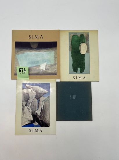 SIMA.- Réunion de 4 catalogues d'exposition de Joseph Sima au Point Cardinal à Paris...