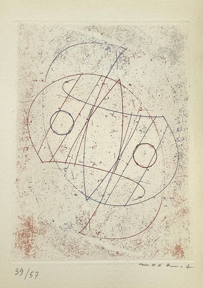 null ERNST.- CAILLOIS (Roger). Obliques. Frontispice de Max Ernst. Montpellier, Fata...