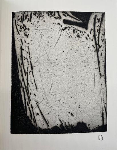null DEBRE - BUTOR (Michel).Sous le noir [五幅版画] Olivier Debré的作品。[巴黎]，Éditions Zoé...